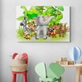 CANVAS PRINT JUNGLE ANIMALS - CHILDRENS PICTURES - PICTURES