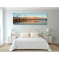 CANVAS PRINT SUNSET OVER THE LAKE - PICTURES OF NATURE AND LANDSCAPE - PICTURES