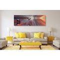 CANVAS PRINT STORKS ON AN ABSTRACT BACKGROUND - PICTURES OF ANIMALS{% if product.category.pathNames[0] != product.category.name %} - PICTURES{% endif %}