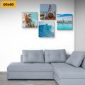 CANVAS PRINT SET SEA BREEZE - SET OF PICTURES - PICTURES