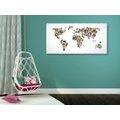 CANVAS PRINT WORLD MAP CONSISTING OF PEOPLE - PICTURES OF MAPS{% if product.category.pathNames[0] != product.category.name %} - PICTURES{% endif %}