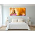 CANVAS PRINT BUDDHA STATUE ON A LOTUS FLOWER - PICTURES FENG SHUI - PICTURES
