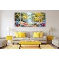 5-PIECE CANVAS PRINT OIL PAINTING OF A LANDSCAPE - PICTURES OF NATURE AND LANDSCAPE - PICTURES