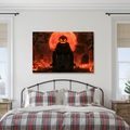 WANDBILD KÜRBISWÄCHTER DER FRIEDHOFSNACHT - HALLOWEEN- UND HORROR-BILDER - BILDER