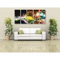 5-PIECE CANVAS PRINT EXPLOSION OF COLORS - ABSTRACT PICTURES{% if product.category.pathNames[0] != product.category.name %} - PICTURES{% endif %}