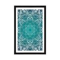 POSTER WITH MOUNT BLUE AND WHITE ROSETTE - FENG SHUI - POSTERS