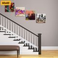 CANVAS PRINT SET ABSTRACT LIFE IN A BIG CITY - SET OF PICTURES - PICTURES