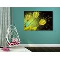 CANVAS PRINT FLOWERS OF GOLD - ABSTRACT PICTURES - PICTURES