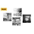 CANVAS PRINT SET DARKNESS OVER A CITY - SET OF PICTURES - PICTURES