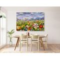 CANVAS PRINT OIL PAINTING WILD FLOWERS - PICTURES FLOWERS - PICTURES