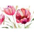 WANDBILD WUNDERSCHÖNE TULPEN IM INTERESSANTEN DESIGN - BILDER BLUMEN - BILDER