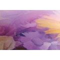 CANVAS PRINT OIL PAINTING OF COLORFUL FLOWERS - PICTURES FLOWERS - PICTURES