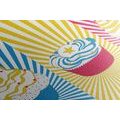 IMPRESSION SUR TOILE CUPCAKES POP ART - POP ART IMPRESSIONS SUR TOILE - IMPRESSION SUR TOILE