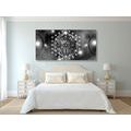 CANVAS PRINT CHARMING MANDALA IN BLACK AND WHITE - BLACK AND WHITE PICTURES{% if product.category.pathNames[0] != product.category.name %} - PICTURES{% endif %}