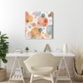 TABLEAU SUR TOILE – CERCLES SUPERPOSÉS À L’AQUARELLE - IMAGES FORMES ABSTRAITES - TABLEAUX