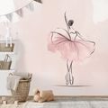 TAPETE ELEGANTE BALLERINA IM ROSA ROCK - TAPETEN MIT MENSCHEN UND PROMIS - TAPETEN