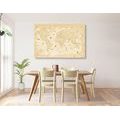 CANVAS PRINT MAP IN BEIGE DESIGN - PICTURES OF MAPS - PICTURES