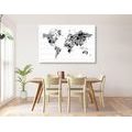 CANVAS PRINT MUSICAL WORLD MAP IN INVERSE FORM - PICTURES OF MAPS - PICTURES