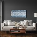 TABLEAU SUR TOILE – SPIRALES MARINES EN BLEU - TABLEAUX PAR THÈME - TABLEAUX
