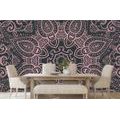 SELF ADHESIVE WALLPAPER MANDALA WITH AN INDIAN TOUCH IN PINK - SELF-ADHESIVE WALLPAPERS - WALLPAPERS