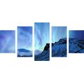 QUADRO IN 5 PARTI AURORA BOREALE - QUADRI DI NATURA E PAESAGGIO - QUADRI