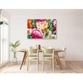 CANVAS PRINT IMPRESSIONISTIC WORLD OF FLOWERS - PICTURES FLOWERS - PICTURES