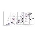 5-PIECE CANVAS PRINT ILLUSTRATION OF BLOOMING GLADIOLI - PICTURES FLOWERS{% if product.category.pathNames[0] != product.category.name %} - PICTURES{% endif %}