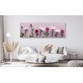 CANVAS PRINT COMPOSITION OF PINK CHRYSANTHEMUMS - PICTURES FLOWERS - PICTURES