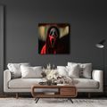 WANDBILD HORRORFIGUR UNTER ROTEM HIMMEL - HALLOWEEN- UND HORROR-BILDER - BILDER