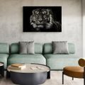 CANVAS PRINT TIGER IN BLACK AND WHITE - BLACK AND WHITE PICTURES - PICTURES