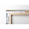 CANVAS PRINT WITH WOODEN INSCRIPTION LOVE - PICTURES WITH INSCRIPTIONS AND QUOTES - PICTURES