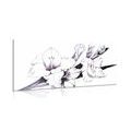 CANVAS PRINT ILLUSTRATION OF A BLOOMING GLADIOLUS - PICTURES FLOWERS - PICTURES