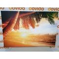 CANVAS PRINT SUNRISE ON A CARIBBEAN BEACH - PICTURES OF NATURE AND LANDSCAPE{% if product.category.pathNames[0] != product.category.name %} - PICTURES{% endif %}