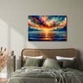 OBRAZ ZÁPAD SLUNCE NAD OCEÁNEM - OBRAZY MOŘE A PLÁŽ - OBRAZY