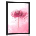 AFFICHE FLEUR ROSE DANS UN DESIGN ORIGINAL - FLEURS - AFFICHES