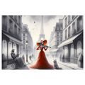OBRAZ PAŘÍŽSKÁ ULICE S HOUSLISTKOU - OBRAZY ŽENY - OBRAZY