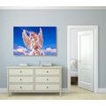 CANVAS PRINT PINK CARING ANGEL IN THE SKY - PICTURES OF ANGELS - PICTURES