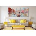 5-PIECE CANVAS PRINT VENETIAN GONDOLA - PICTURES OF CITIES - PICTURES