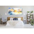 CANVAS PRINT WATERCOLOR SEA AND SUNSET - PICTURES OF NATURE AND LANDSCAPE - PICTURES