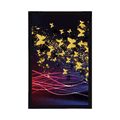 POSTER BEAUTIFUL DEER WITH BUTTERFLIES - ABSTRACT AND PATTERNED - POSTERS