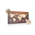 DECORATIVE PINBOARD MAP ON WOOD - PICTURES ON CORK - PICTURES