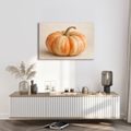 QUADRO SU TELA – ZUCCA ARANCIONE CREMA IN PRIMO PIANO - QUADRI HALLOWEEN E HORROR - STAMPE E QUADRI