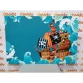 CANVAS PRINT PIRATE SHIP AT SEA - CHILDRENS PICTURES - PICTURES