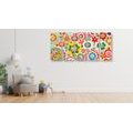 IMPRESSION SUR TOILE EN 5 PARTIES ABSTRACTION FLORALE - IMPRESSIONS ABSTRAITES SUR TOILE - IMPRESSION SUR TOILE