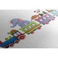 CANVAS PRINT TRAIN WITH ANIMALS - CHILDRENS PICTURES - PICTURES