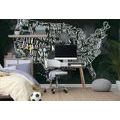 SELF ADHESIVE WALLPAPER EDUCATIONAL MAP OF THE USA WITH INDIVIDUAL STATES - SELF-ADHESIVE WALLPAPERS - WALLPAPERS
