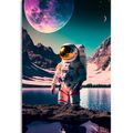 TABLOU ASTRONAUT PE SUPRAFAȚA UNEI PLANETE NECUNOSCUTE - TABLOURI ASTRONAUT - TABLOURI