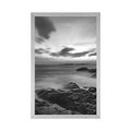 POSTER BEAUTIFUL LANDSCAPE BY THE SEA IN BLACK AND WHITE - BLACK AND WHITE - POSTERS