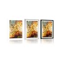 POSTER WITH MOUNT TREE OF LIFE WITH A SPACE ABSTRACTION - FENG SHUI - POSTERS