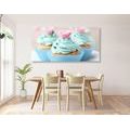 CANVAS PRINT COLORFUL SWEET CUPCAKES - PICTURES OF FOOD AND DRINKS - PICTURES